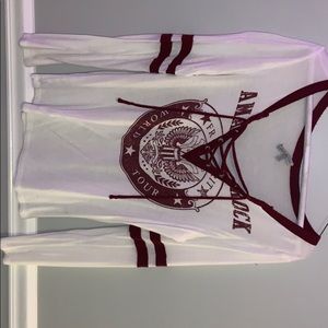 Charlotte Russe long sleeve tie up top